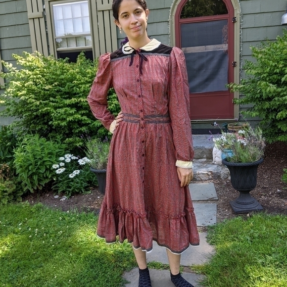 Gunne Sax Dresses & Skirts - 𝅺VINTAGE Gunne Sax By Jessica  Bohemian Peasant Dress 13 ❤️❤️❤️